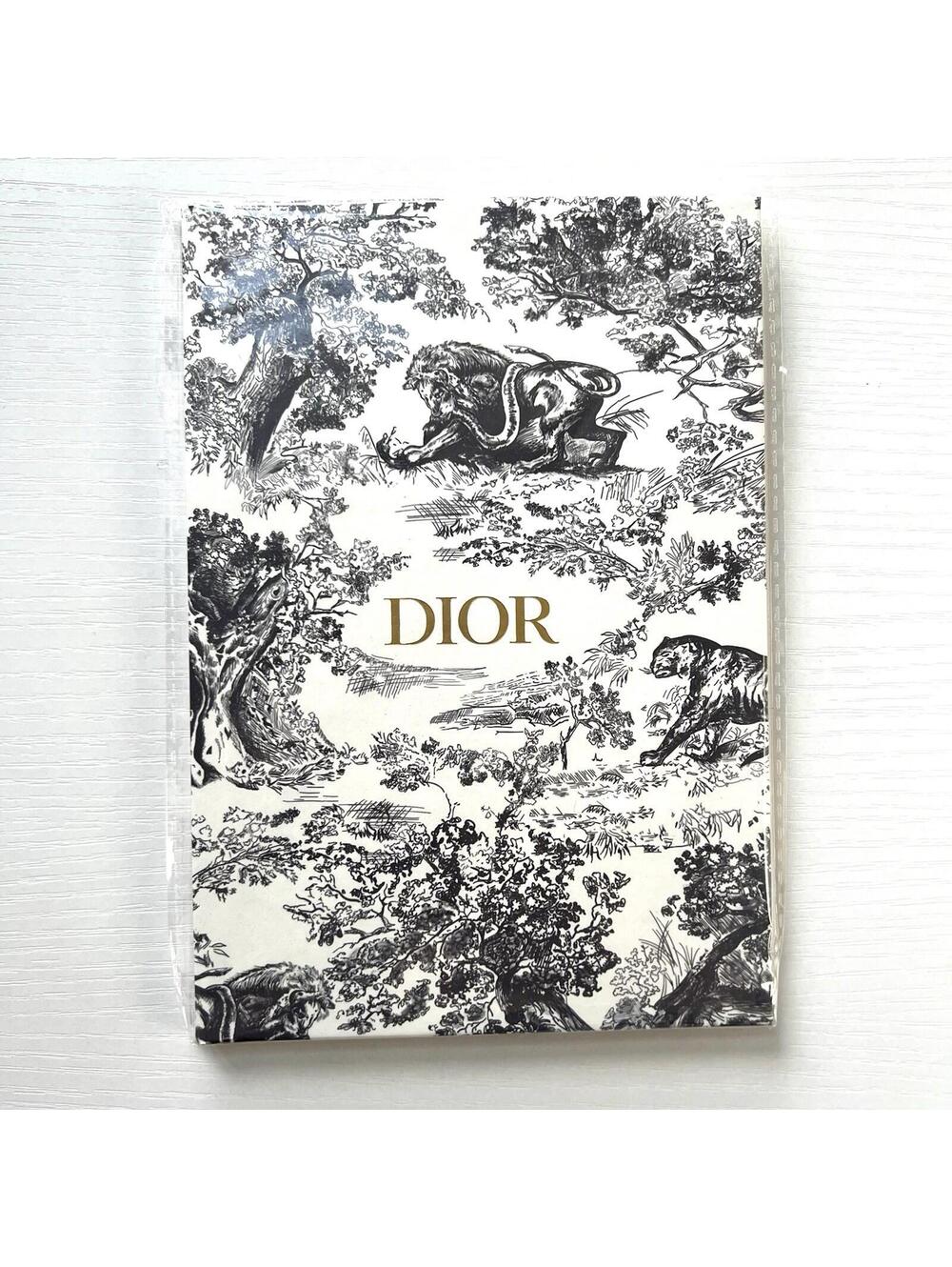 Christian Dior Toile de Jouy Notebook VIP Gift Black White Tiger Lion Sauvage